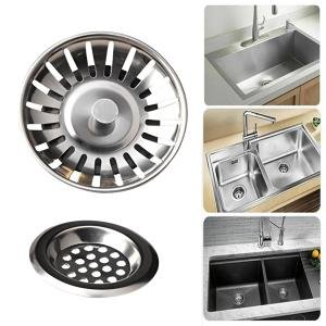 Limitless Card Mounted 2 IN 1 Sink Strainer, Effortlessly Trap Debris & Keep Your Sink Clog-Free Anti Clogging Sink Filter With Hair Catcher, Bathroom Stainless Steel Sink Drain Filter (STEEL-2PC1)